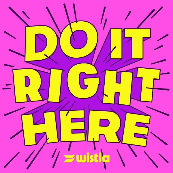 Do It Right Here key art in yellow lettering on a bright pink burst