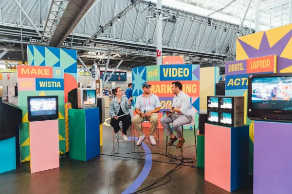 Wistia INBOUND trade show booth, 1 of 12
